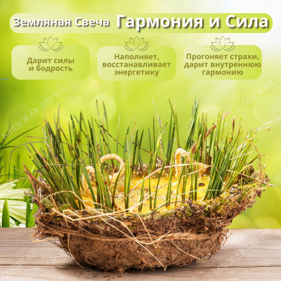 Земляная свеча "Гармония и сила"